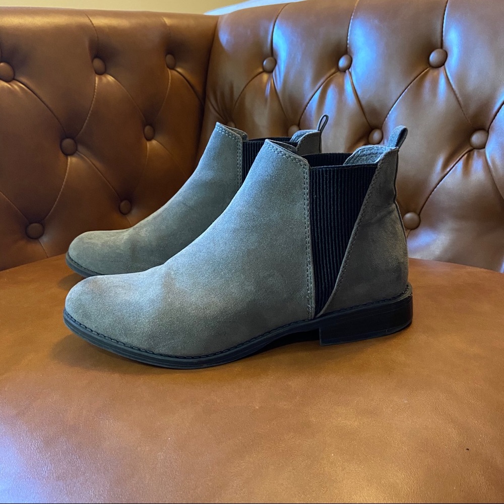 Grey Suede Boots